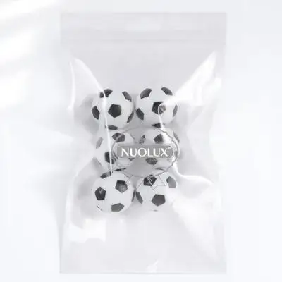 6Pcs Black White Mini Table Football Balls 32mm Recommended for 135cm Football Tables Small Ball Black & White Ball