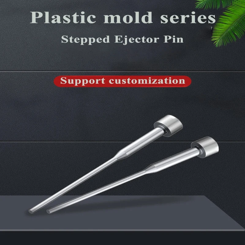 10PCS SKD61 Stepped Ejector Pins, Vacuum Nitrided Double Section Ejector Rods Plastic Injection Molding