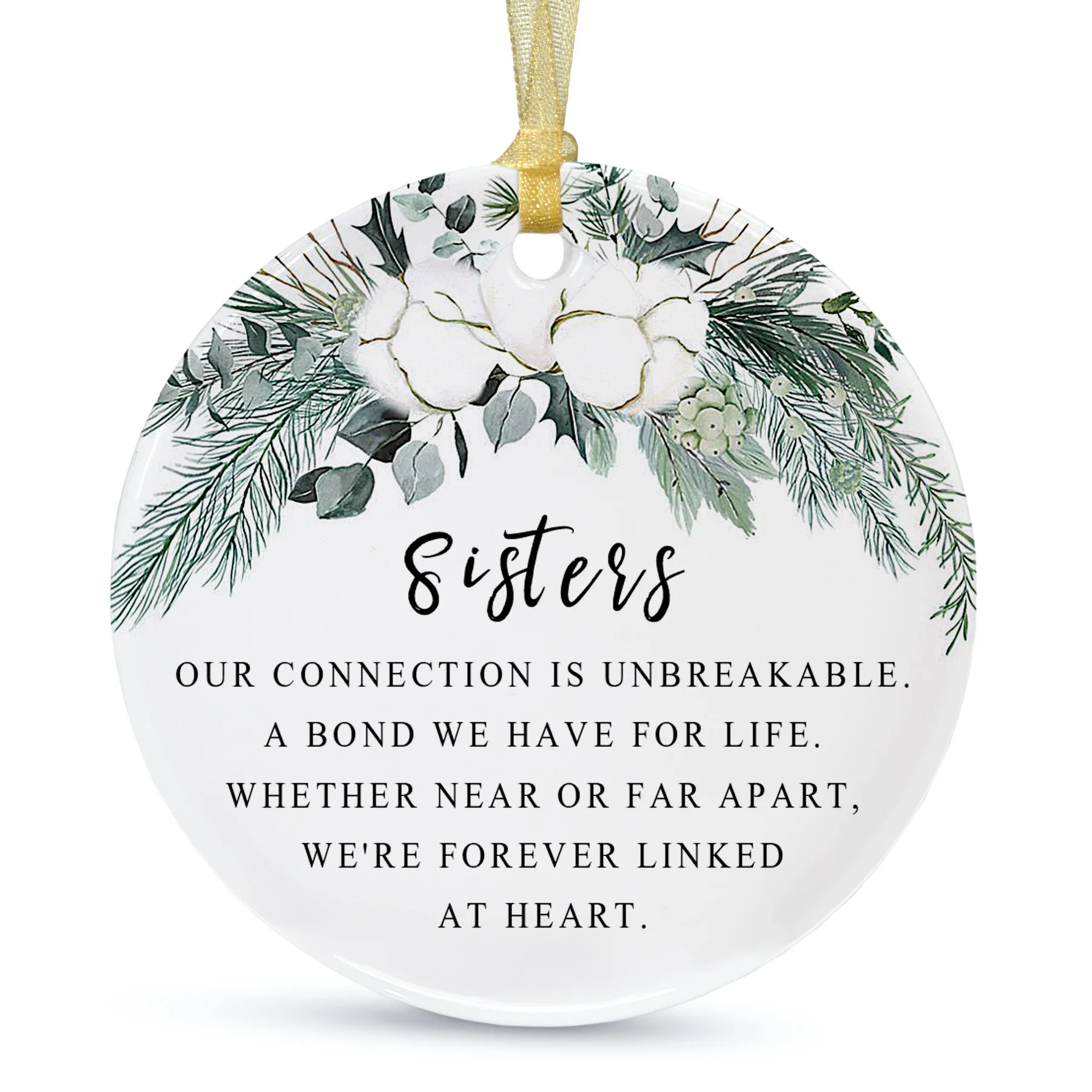 Always Soul Sister Christmas Ornaments for Sisters 2024, Sister Ornaments for Christmas Tree,Big Sisters Forever Xmas Ornament