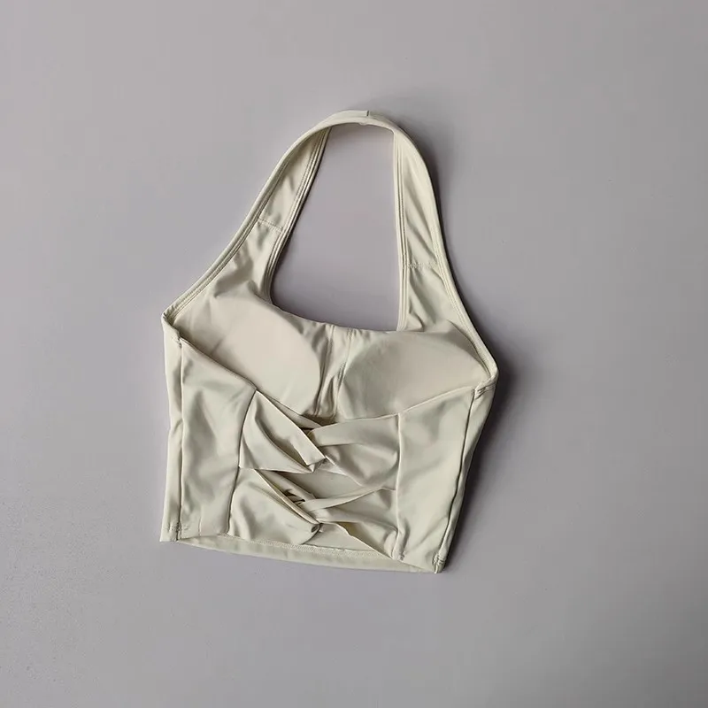 Damen Neckholder-Fitness-BH, Sexy Rückenfreier Gym-Workout-Yoga-BH, Crop-Top-Sport-BH für Aktivbekleidung – Detail 4