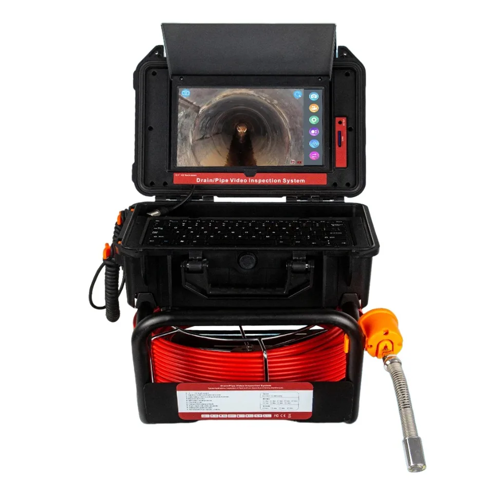 10.1 Portable Video Borescope with 30M Cable and HD 1080P Monitor for Drain Inspection