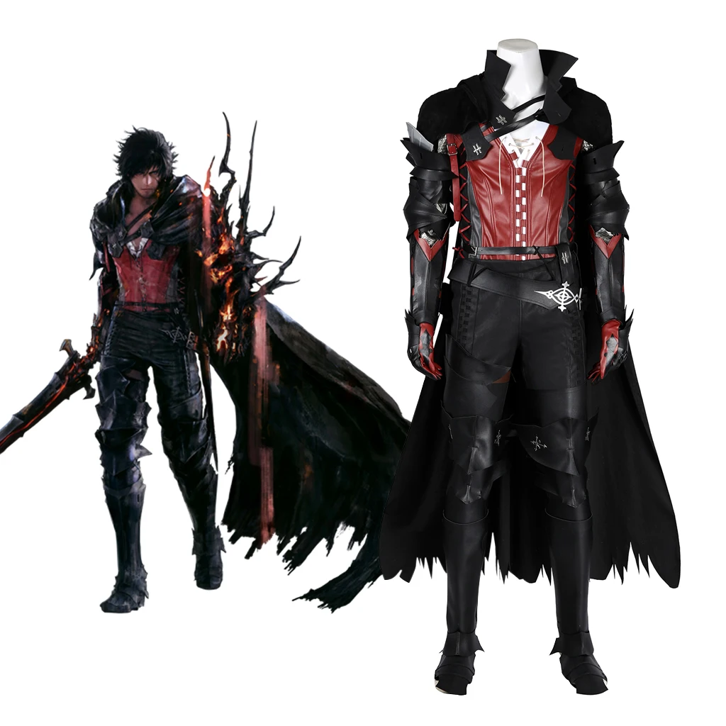 Final Fantasy XVI Clive Rosfield Cosplay Costume FF16 Clive Cosplay Battle Suit Men Halloween Carnival Party Suit Custom Made