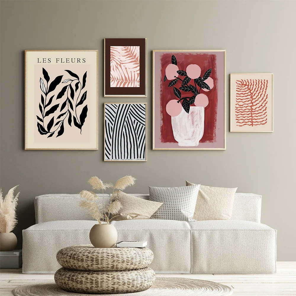 French Style Vintage Canvas Pictures Ready Made Wall Painting Nordic Abstract Poster Still Life Print For Living Room Home Decor