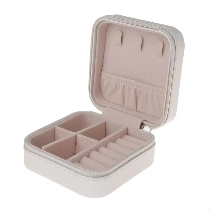 

X7XC Jewelry Storage Box Portable Travel Jewelry Box Suitable for Earrings Bracelets Necklaces Watches Rings-Multicolor