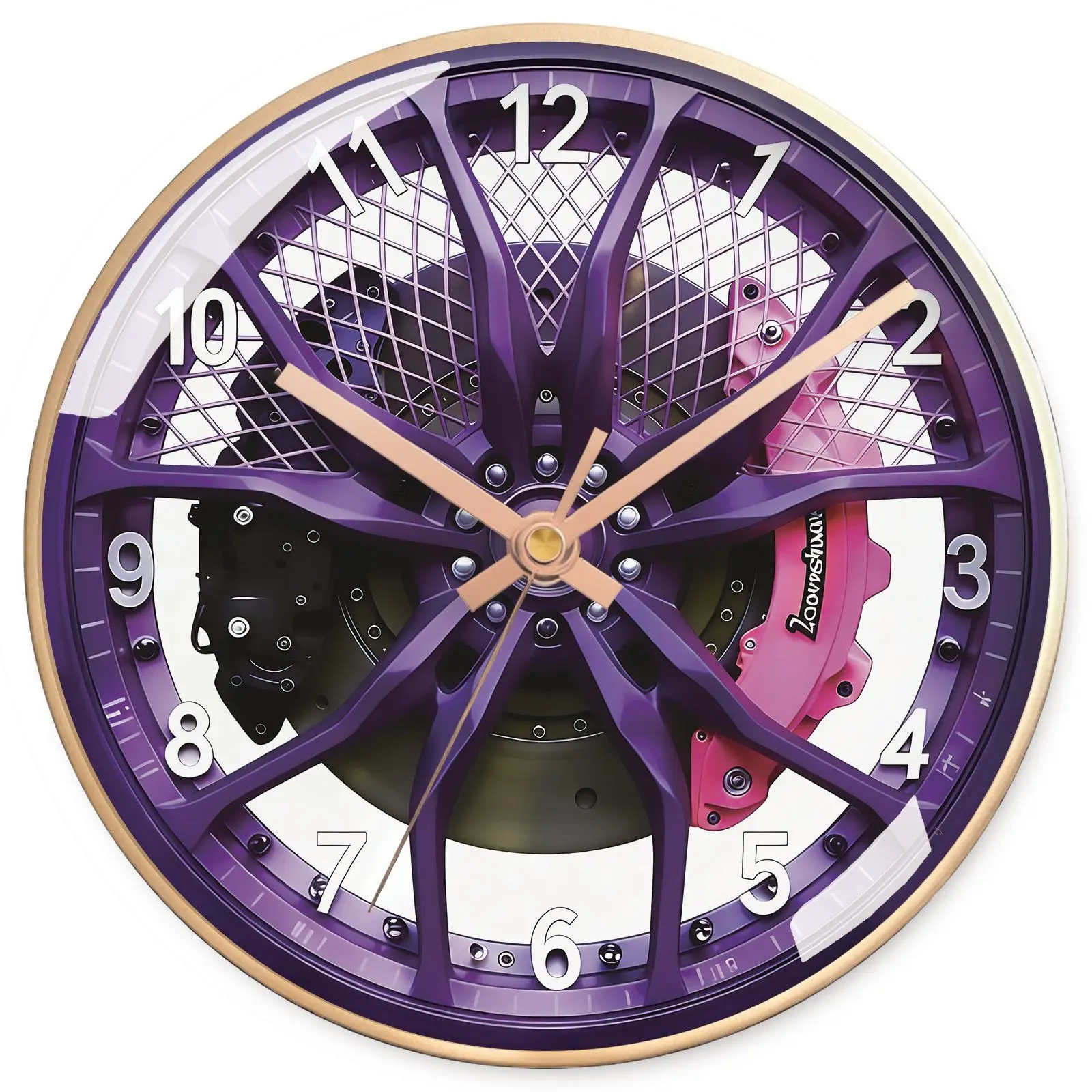 Original 35cm Protective Net Gear Mechanical Wind Wall Clock, Creative Wheel Silent Quartz Clocks
