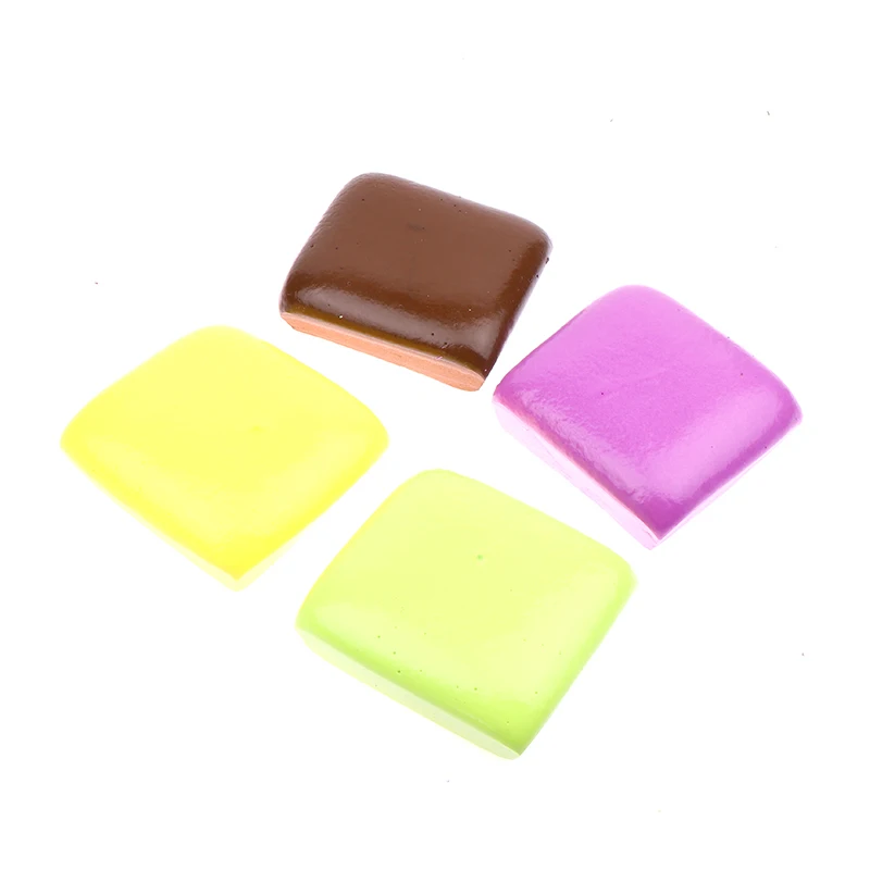 1pc Pinch Decompression Toy Sticky Toast Slow Rebound Toys Soft Dessert Squeeze Party Relaxed Relief Sensory Squishies Toys Gift