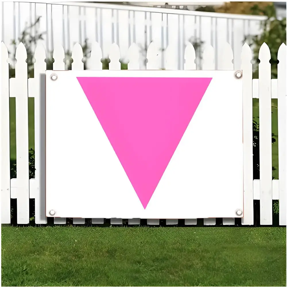pink triangle flag Flags Edgeless four-ring hanging decor indoor outdoor compatible easy for hanging display