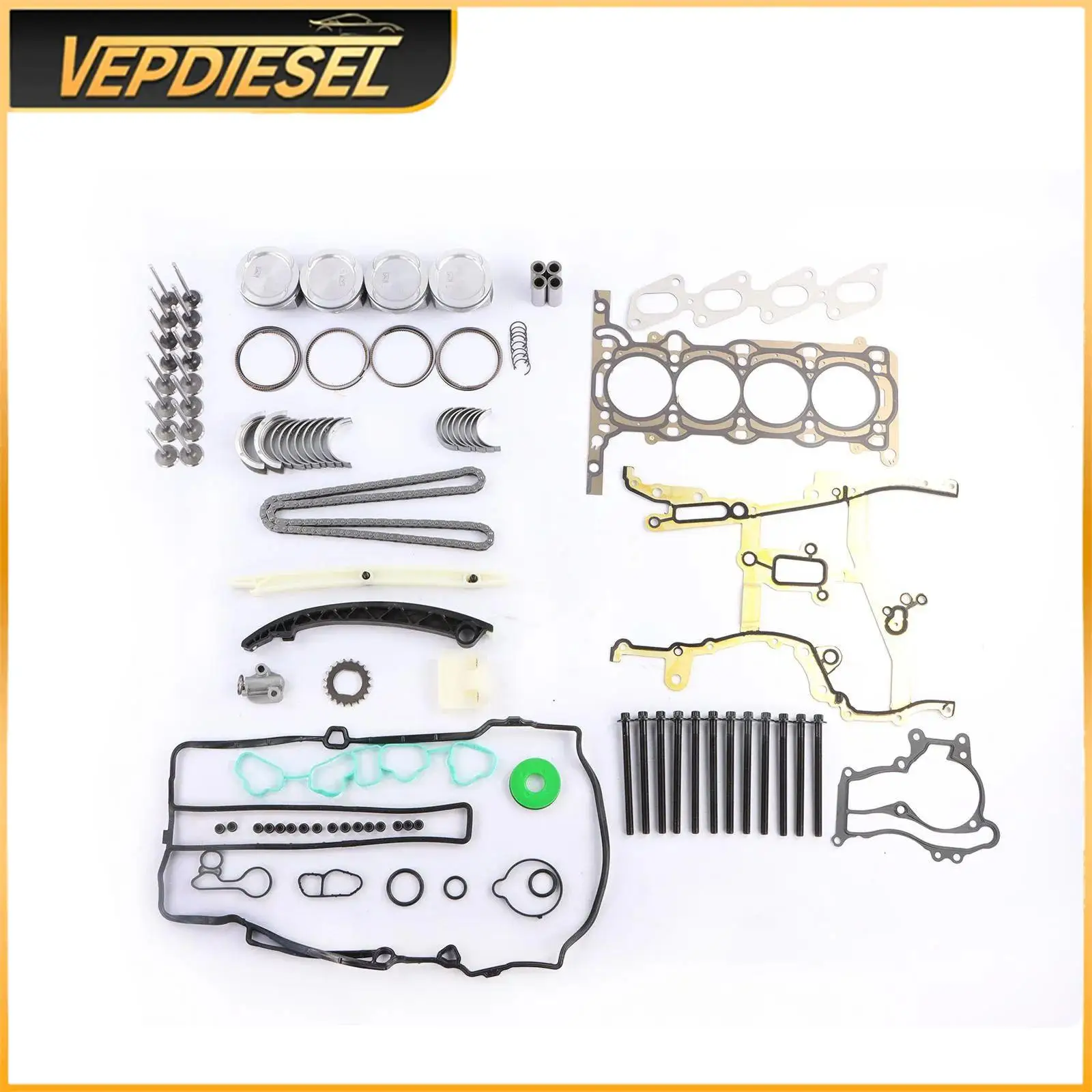 

L14C Engine Rebuild Kit Gasket Piston Bearing Timing Chain Set FOR Buick Encore Encore GX Chevrolet Trax Tracker 1.4L 2013-2020