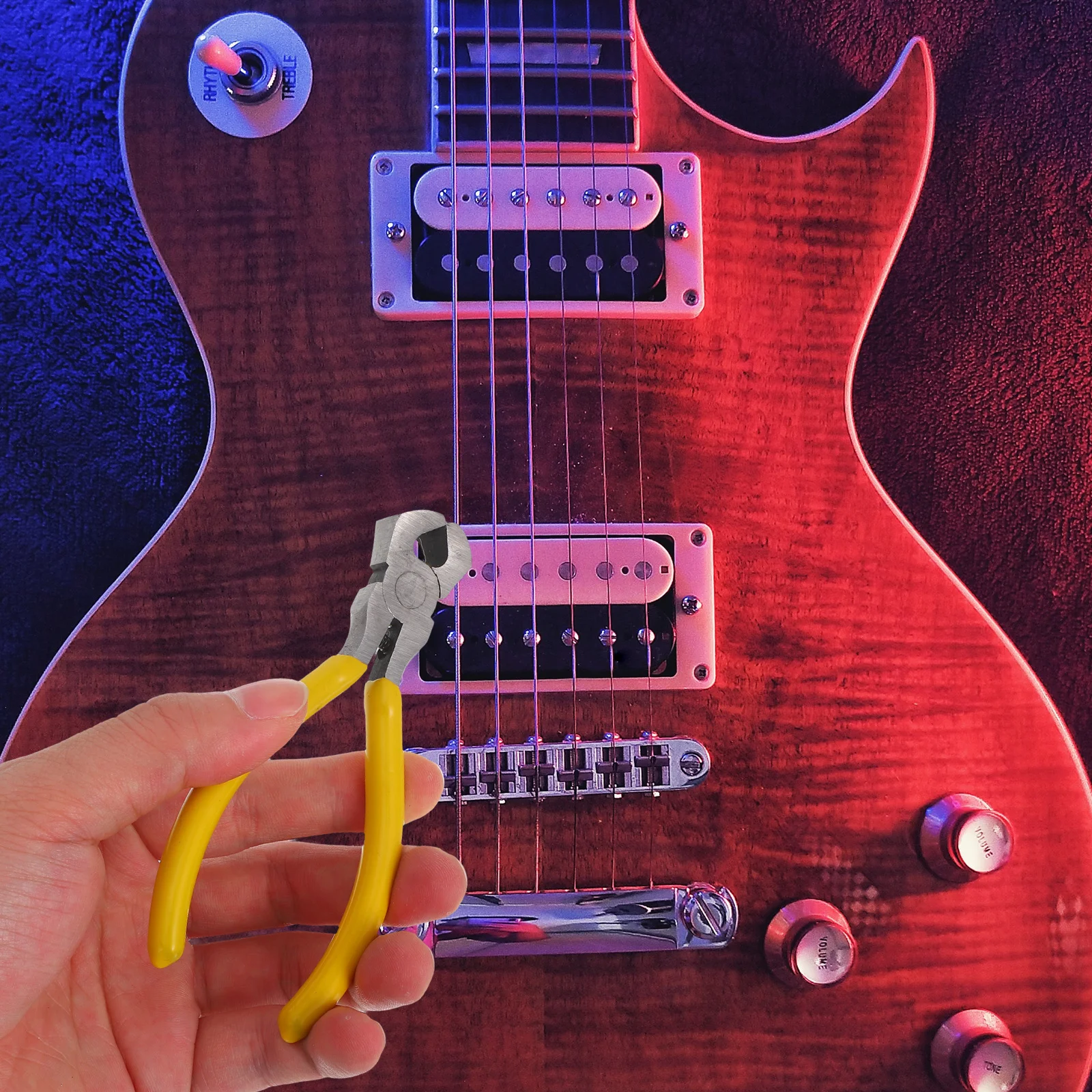 

R07a Guitar String Cutting Plier Yellow Professional Stainless Steel Fret Wire Puller Luthier Guitar Repair Tool