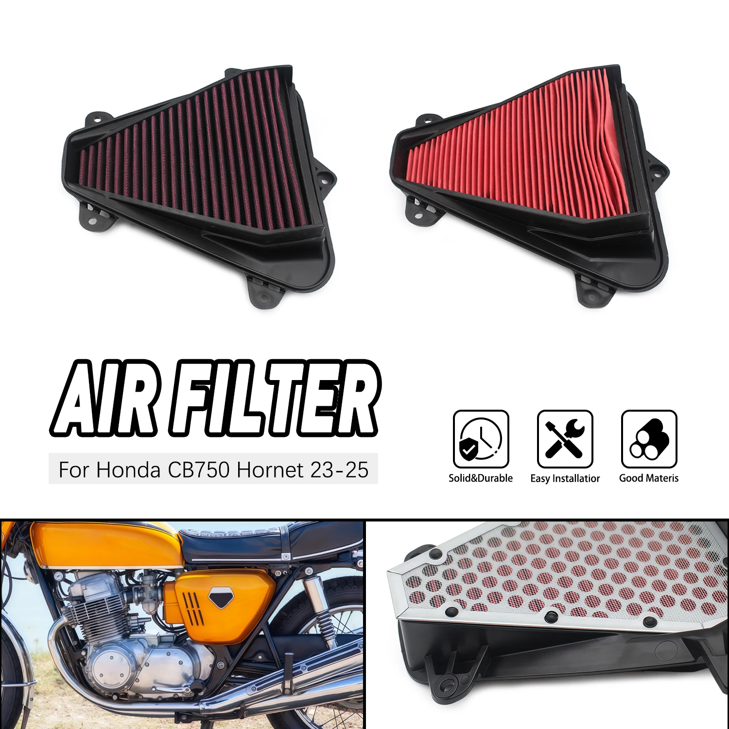 

Air Filter Element For Honda Transalp XL 750 XL750 CB750 Hornet CB 750 2023-2025 High Quality Replacement Motorcycle Accessories