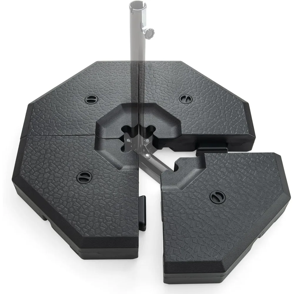 

Giantex 350 lbs Offset Patio Umbrella Base, 4PCS Octagonal Umbrella Base Weight Water Sand Filled for Cantilever Umbrella, Easy-