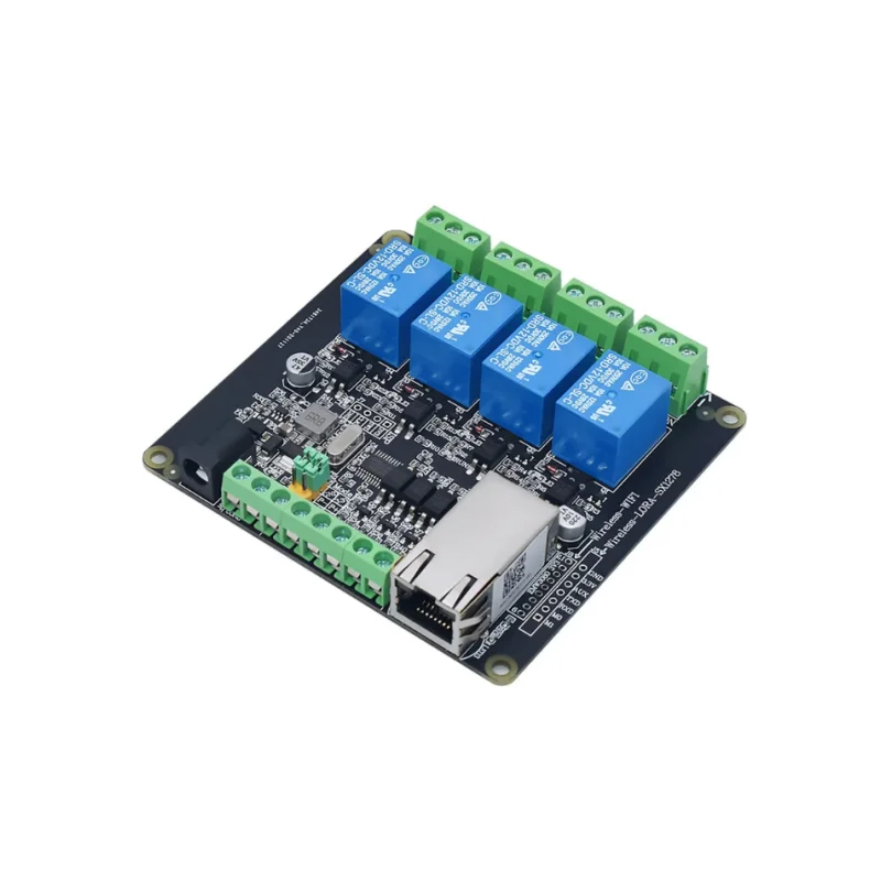 RJ45 485 RTU Modbus saída relé, 4-Way Switch entrada 4DI4DO Ethernet