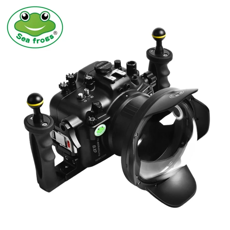 

Водонепроницаемый корпус из алюминиевого сплава Seafrogs для камеры Sony A9 28-70 мм 90 мм 16-35 мм