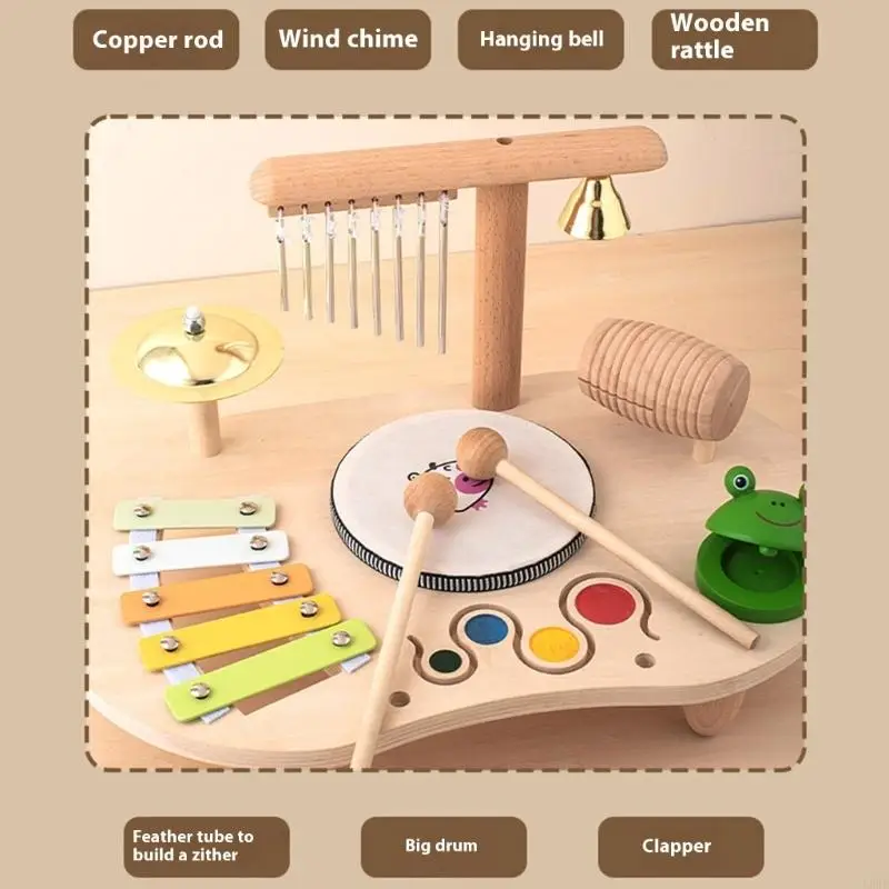 Baby Music Toy Drum Drum Instrument Xylophone Percussion Actividad desarrollo L8RB