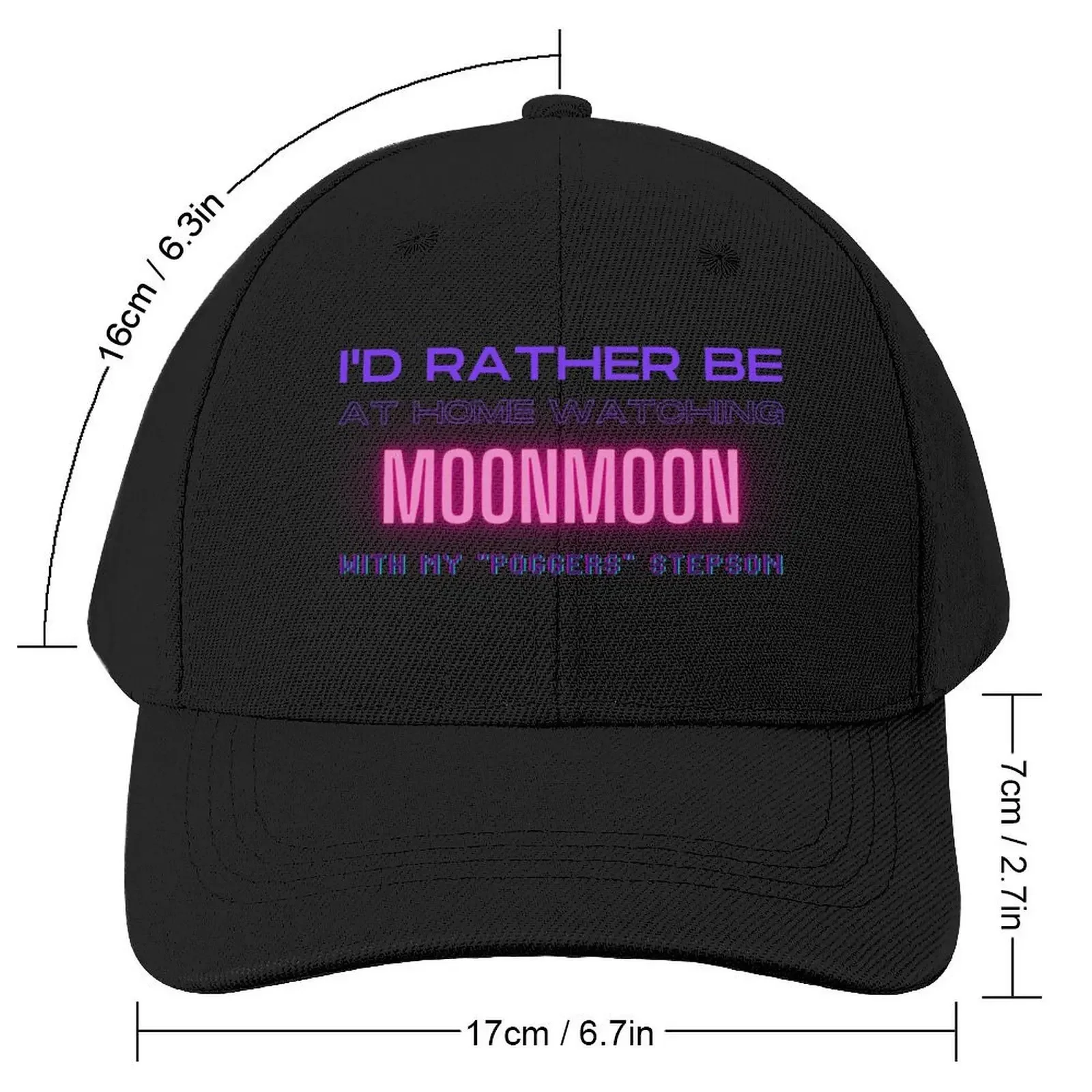 Moonmoon poggers stepson twitch youtube content creator Baseball Cap Designer Hat New In Hat Luxury Woman Men's