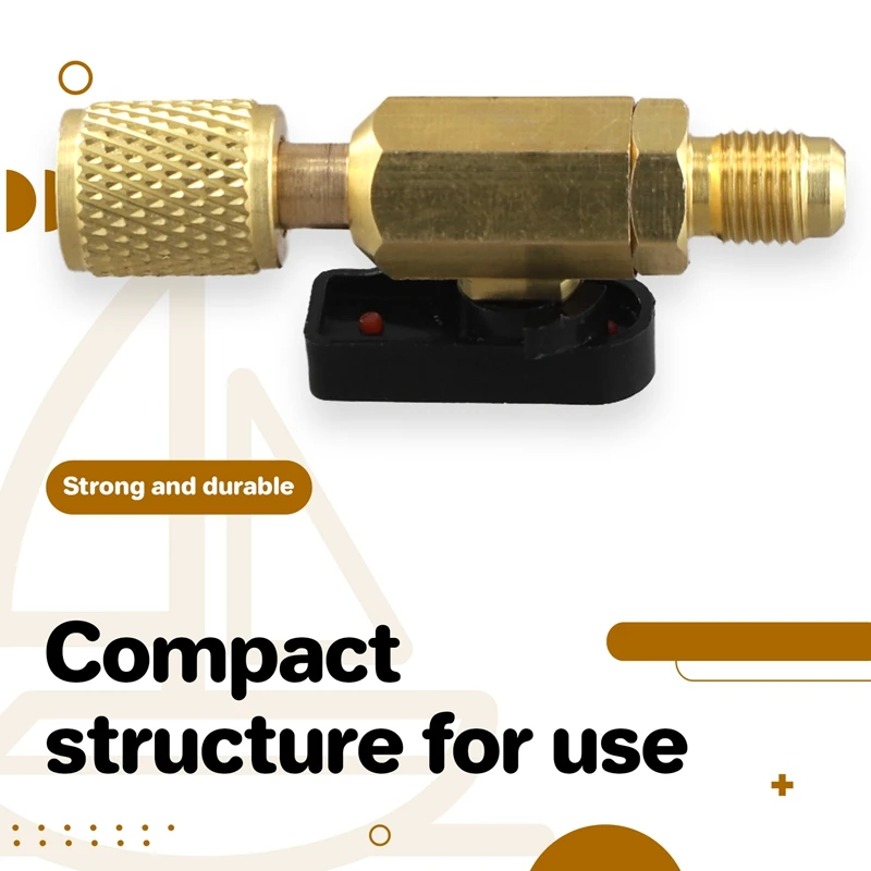 Valvole a sfera diritte per refrigerante in ottone R410A Tubi di ricarica CA Valvole a sfera diritte per refrigerante da 1/4 di pollice