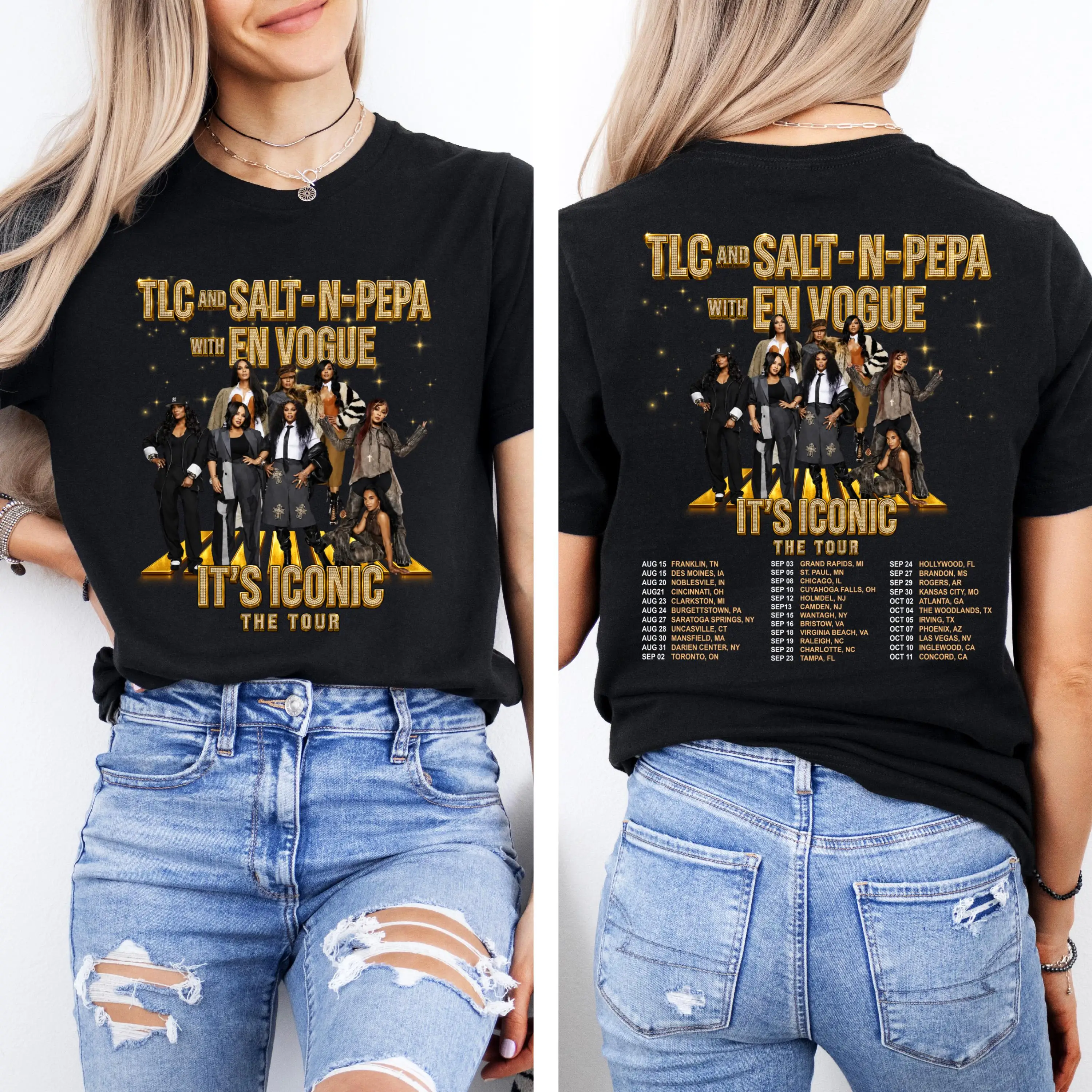 TLC Salt-N-Pepa Tour 2026 Shirt, It's Iconic Tour Tee, 90s R&B Hip Hop Vintage Style Graphic T-Shirt