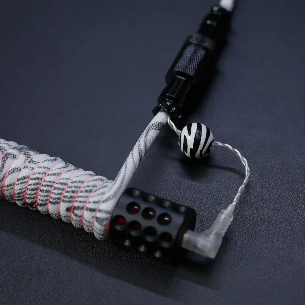 Keyboard Customized Spiral Coiled Cable Luminous Weight Rod Reel Aviation Plug-in Cable Supports Magnetic Axis Inductive 8K 16K