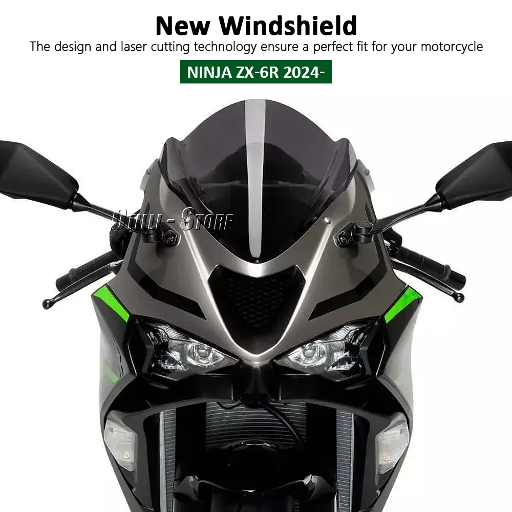 Motorcycle Accessories Wind Deflector For KAWASAKI NINJA ZX-6R ZX 6R ZX6R Ninja 2024 2025 Windscreen Windshield Double Bubble