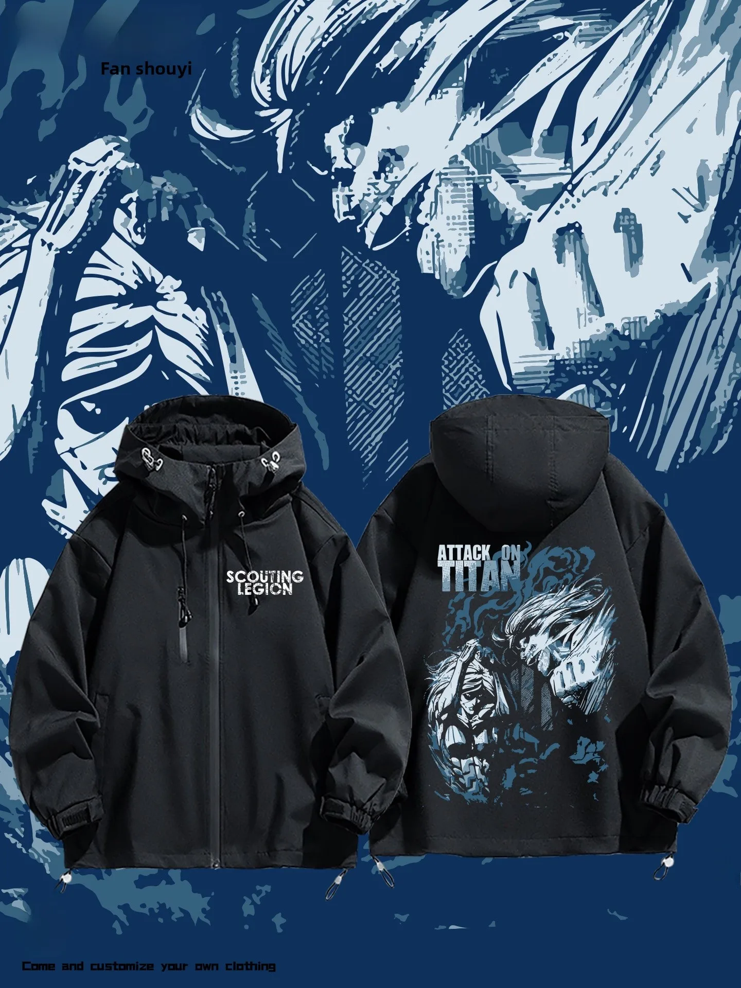 

Atta on Titan Anime Surroundings M Version Ellan Fem Giant Battle Famous Scene Trendy Brand Jaet Versatile fo...