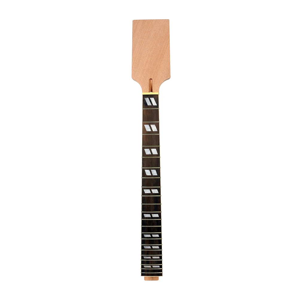 Guitar Neck 22 Fret 24.75 Inch New Rosewood Unfinished Replacement Fretboard Nice Inlaid Truss Rod Electric Guitar Accessory