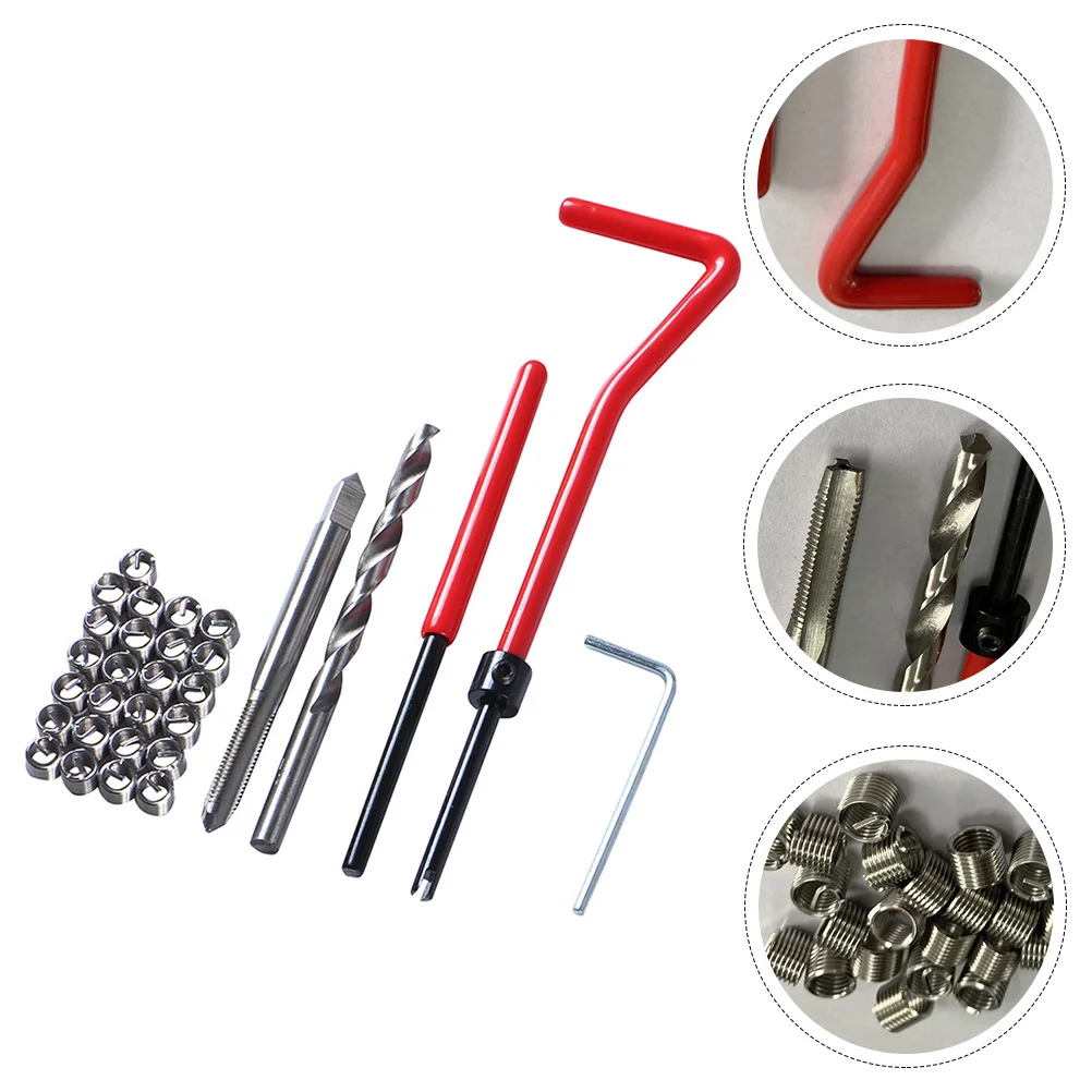 

30pcs Alloy Repair Tool Stripped Thread Recoil Repair Kit Repair Insert Thread Repair Insert