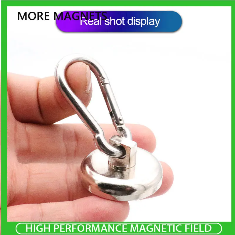 

5~20PCS Strong Neodymium Magnet N35 NdFeB Magnet Carabiner Magnetic Hook Fishing Salvage Magnets Rare Earth Magnet Suction Cup