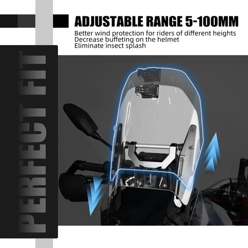 Imagen 2 del producto Para Yamaha Tenere 700 XTZ700 2019-2023 parabrisas estabilizador de tablero Kit de ajustadores de parabrisas Tenere 700 Accesorios