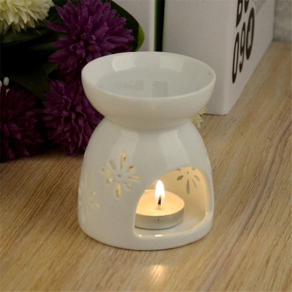 Tealight Candle Holder Essential Oil Burner Diffuser Incense Oil Burner Fragrance Night Lamp Ceramic Incense Burners