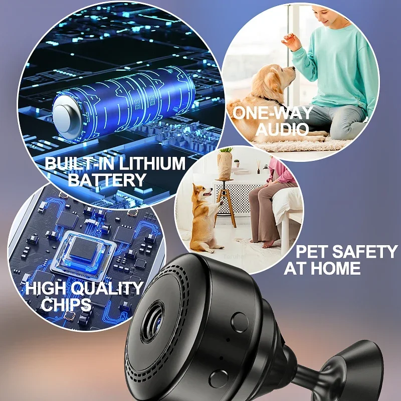 Teruhal Mini Camera 1080P WiFi Smart Home Security Camera Monitor Camcorders Video Surveillance Camera Met Motion Tracking