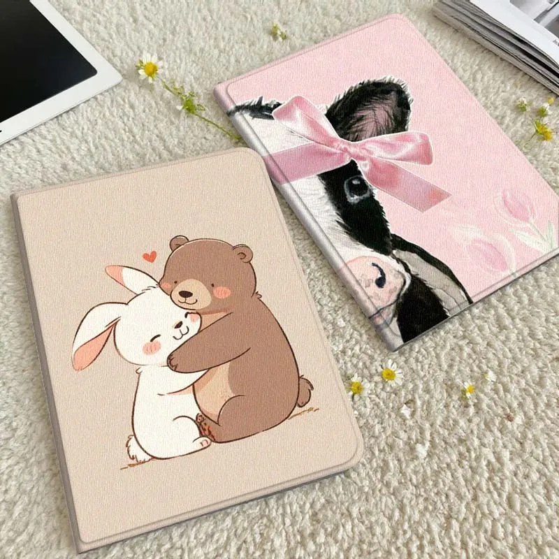 

Cartoon Bear Rabbit Hug Gift Tablet Case For Xiaomi Redmi Mini Pad SE K 2 4 5 6 7 8 2023 2025 11 8.8 11.2 10.1 Pro