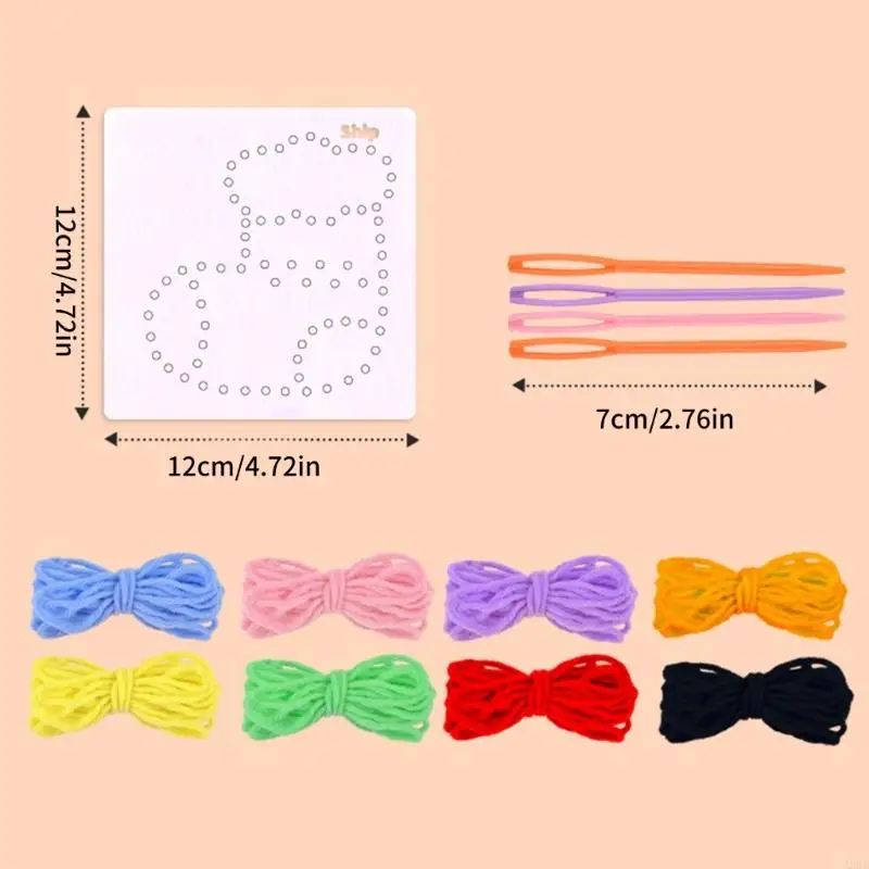 Kids Safe Sewing Toy Sensory Play Lacing Threading Practice Game Educational Toy A2UB