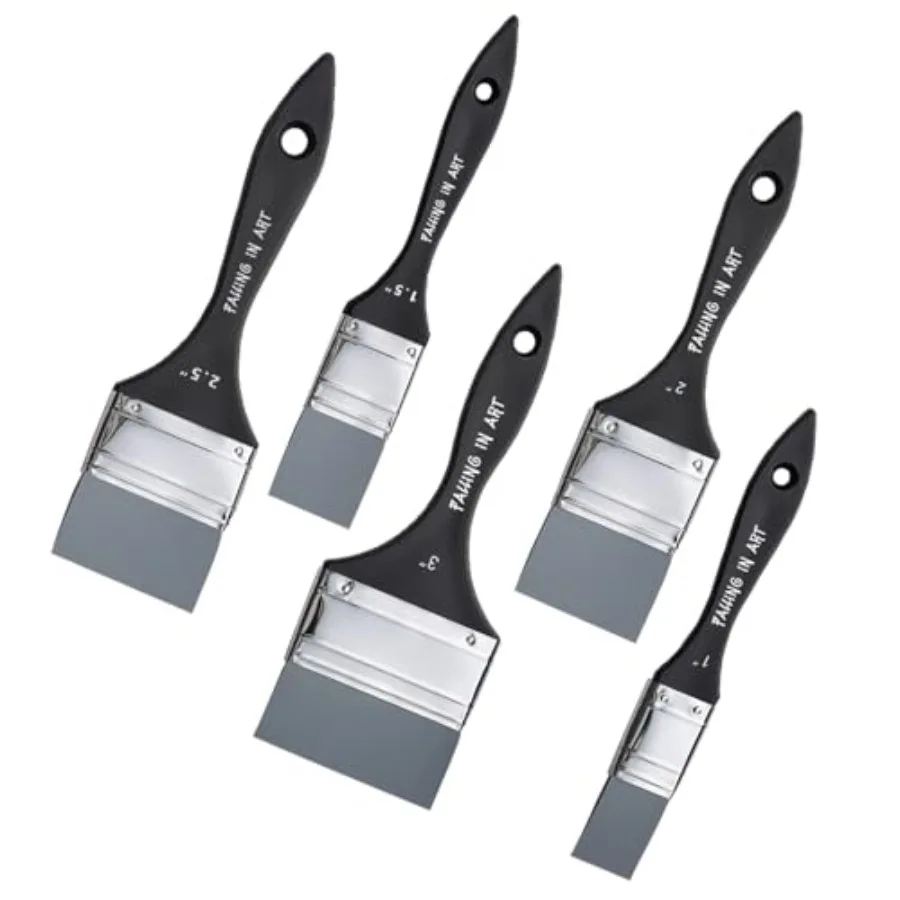 

【Spot goods】Silicone Paint Brush Set Flat Shaped Painting Tool for Water Based Acrylic Paints Gouache Oil and All Water Soluabl