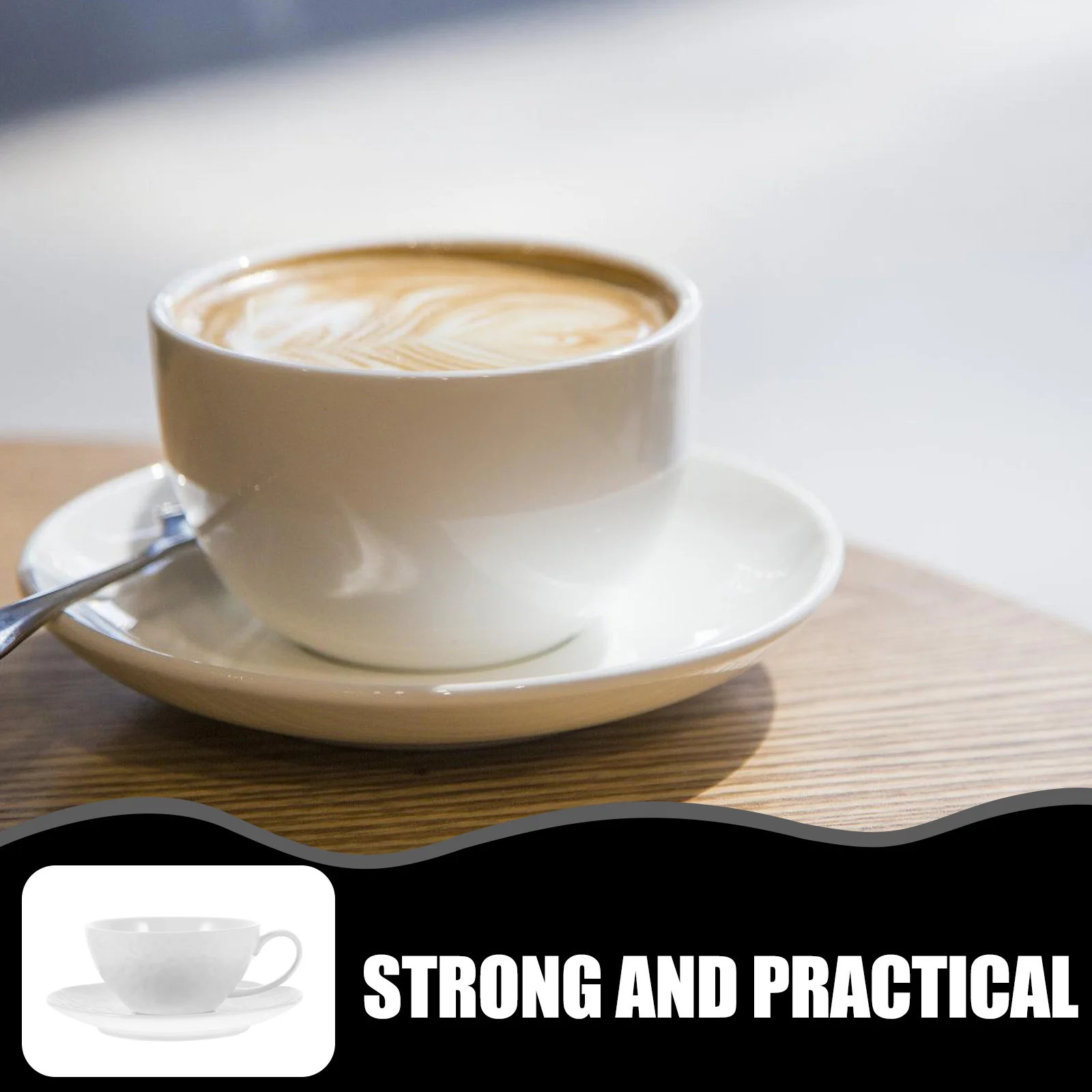 

Ceramic Coffee Cup Mug Decorative Cups Cappuccino with Saucers Porcelain Espresso