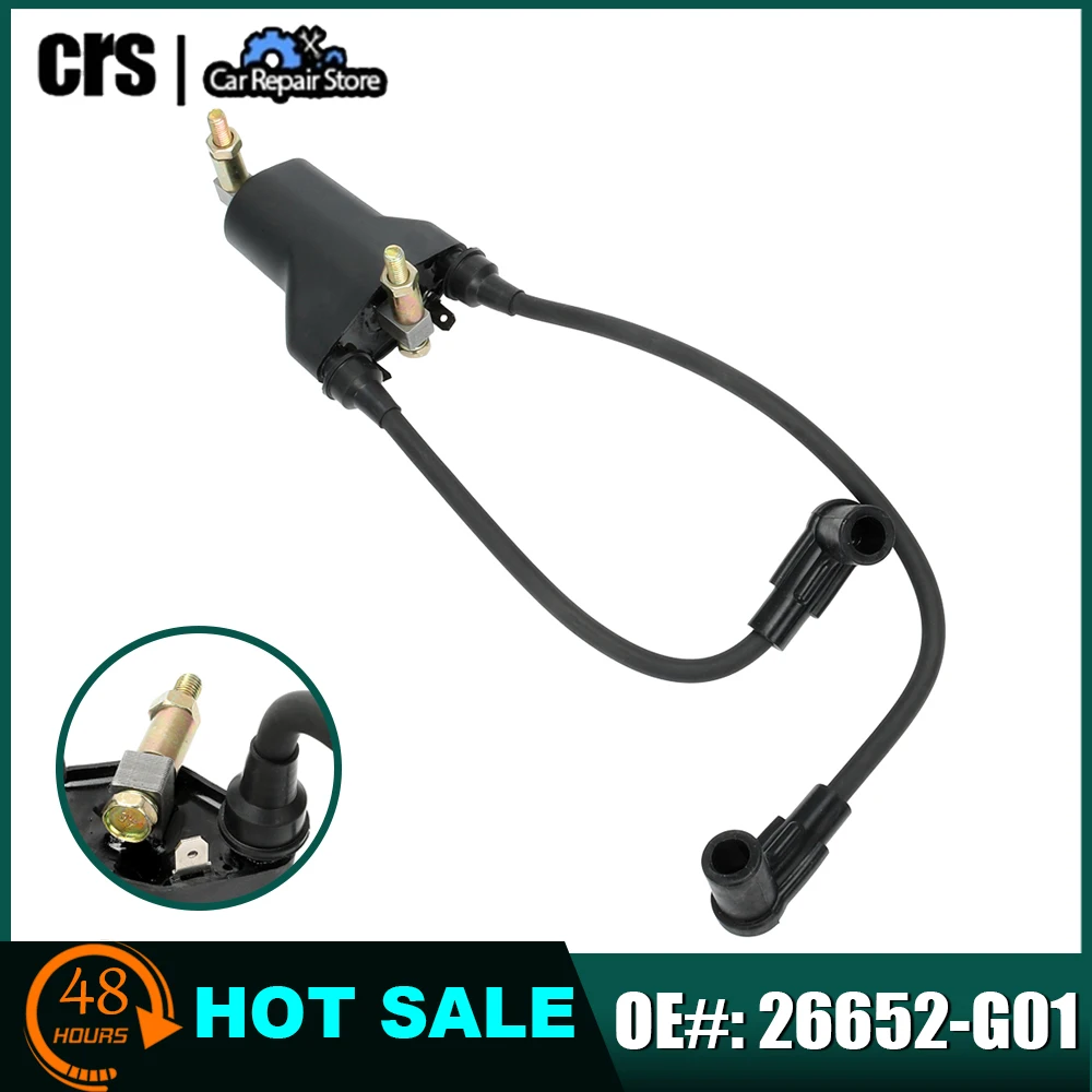 

26652-G01 Ignition Coil For EZGO 4 Cycle Gas for EZ-GO Marathon 1993-2003 Medalist 1994 1995 TXT 4 Cycle Gas 1991-2002 26652G01