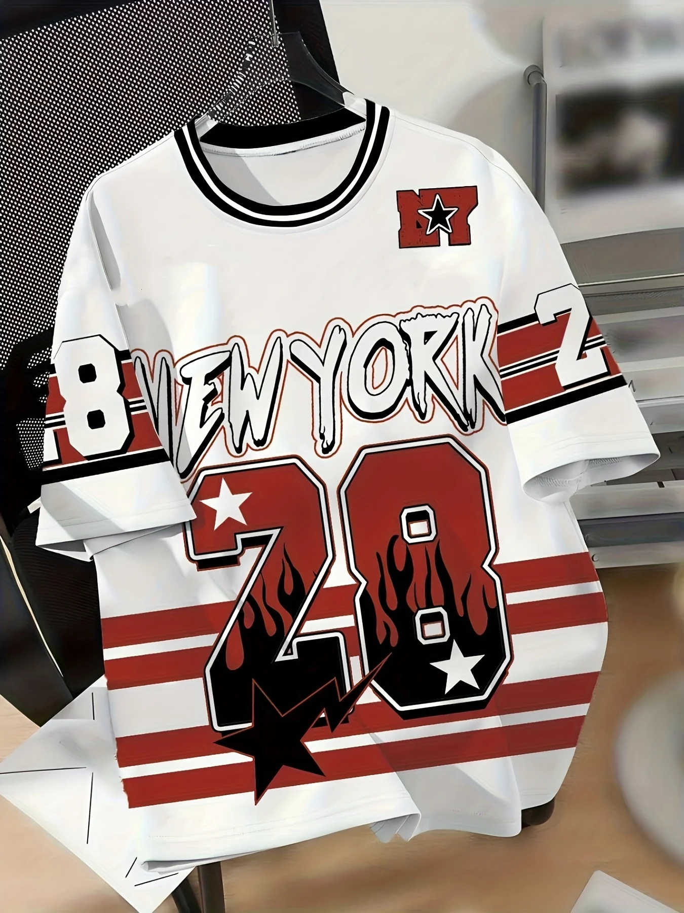 

Women Mens Size 28 T Shirt Football Jersey Style Short Sleeve T-Shirt Graphic Tee Baseball Jerseys Stripe Plus Size -Shirt