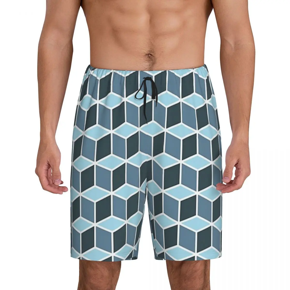 

Мужские короткие пижамные шорты с индивидуальным принтом Magic Cube, для сна и отдыха