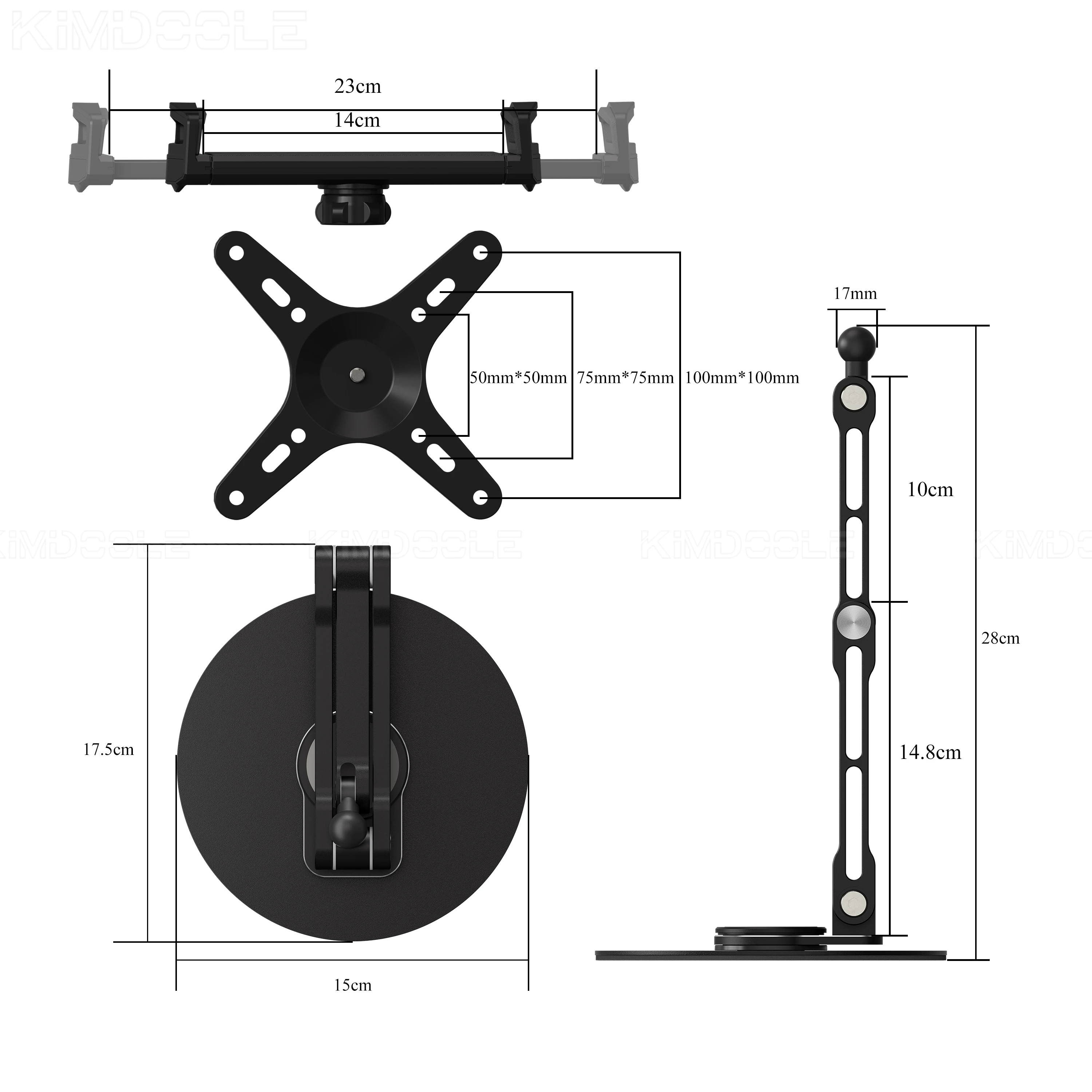 Imagem -06 - Suporte para Monitor Portátil com Rotação 360 Braço Dobrável Tablet Support Displays Monitor Acessórios