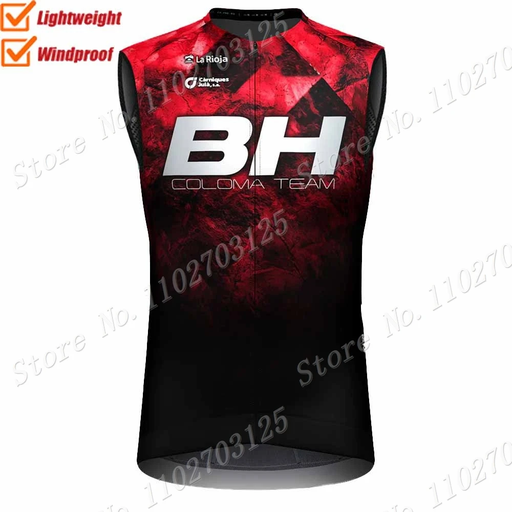 2024 BH Coloma Team Wind Vest Red Cycling Vest Venezuela Windproof Lightweight Sleeveless Cycling Jersey MTB Maillot Gielt