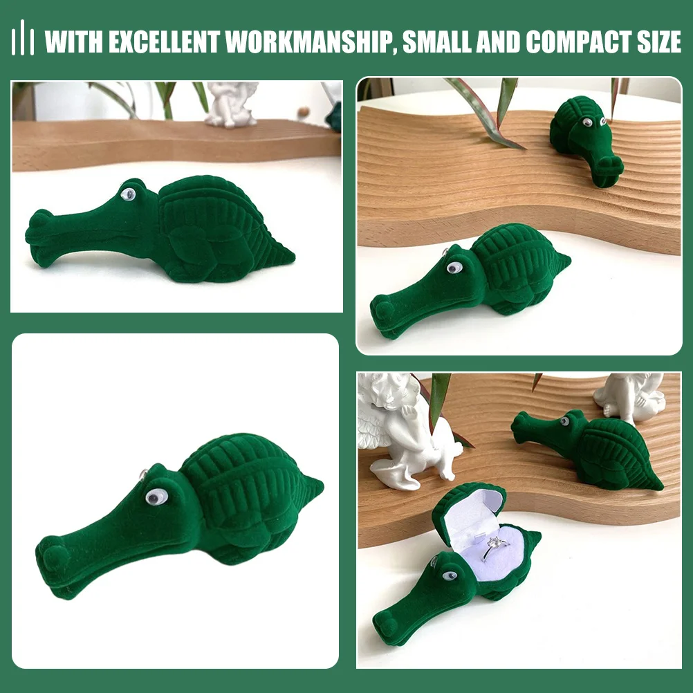 صندوق منظم مجوهرات التمساح، تصميم أنيق فريد من نوعه، مادة آمنة، مساحة تخزين كافية للمجوهرات وغرفة النوم وغرفة المعيشة