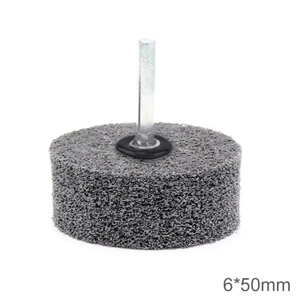 Punte per molatura testa di molatura in fibra cilindrica mola in Nylon diametro gambo ruota di lucidatura 6MM per utensili per lucidatura trapano