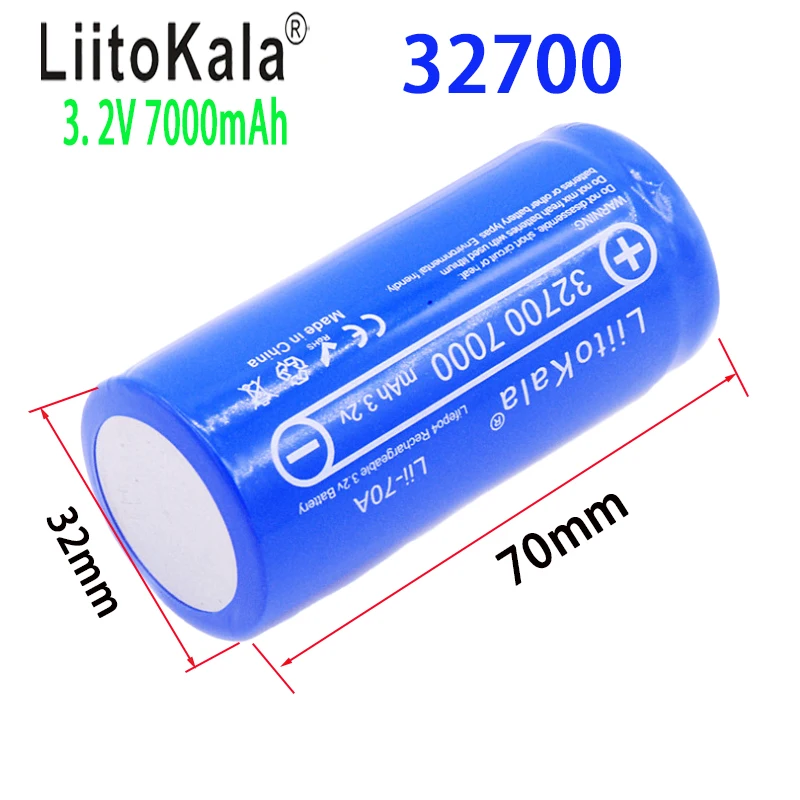 100% nowy, oryginalny akumulator LiitoKala 3.2V 32700 7000mAh do elektronarzędzi/skuter elektryczny/akumulator do oświetlenia zewnętrznego