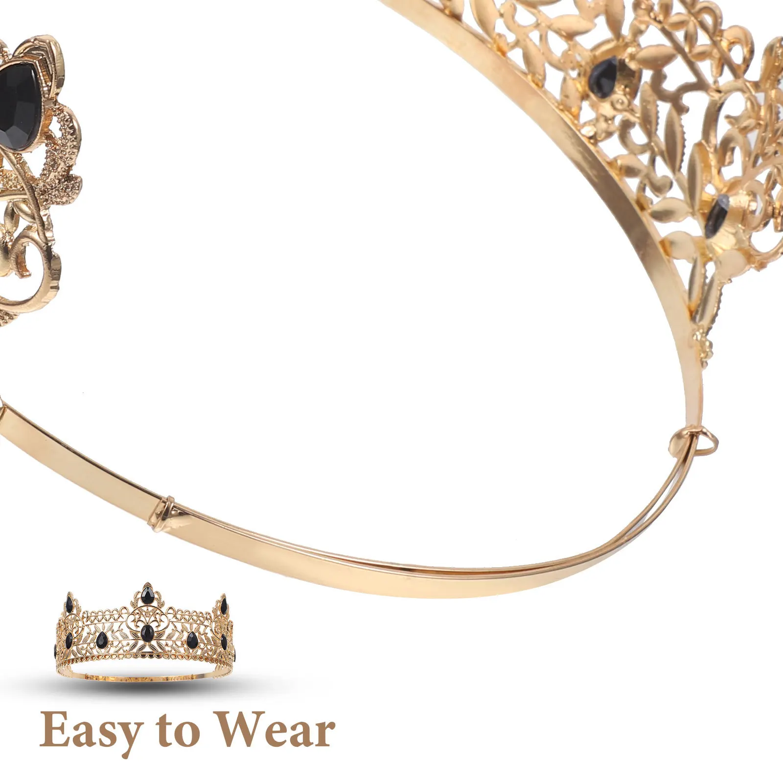 King Crown Alloy Headdress Vintage Men Hair Decor Wedding Party Cosplay Prop Stable Male Crown Costume Accessory