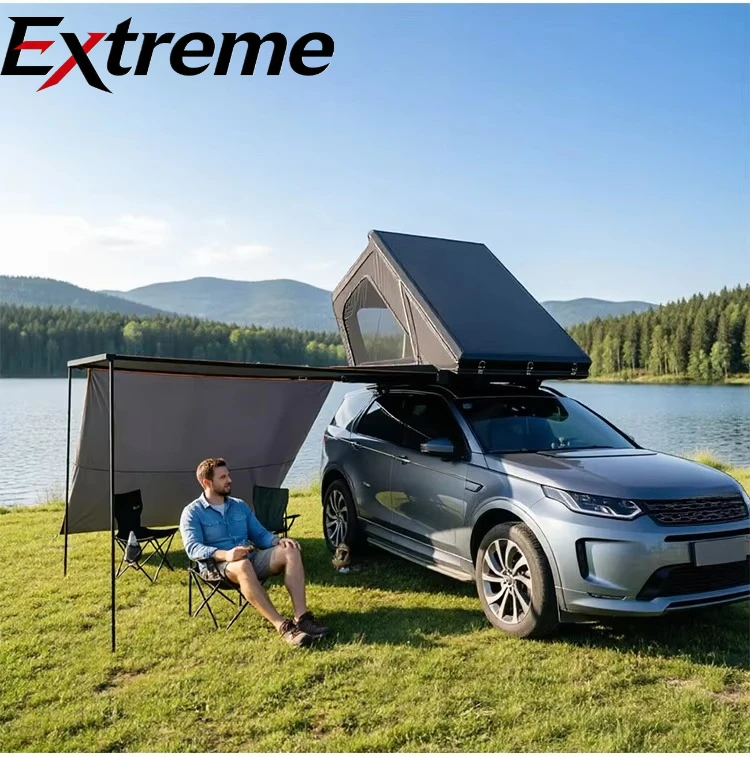 New Type Outdoor Roof Top Tent Four-Season Waterproof Hard Shell Roof Tent with Ladder Quick Automatic Opening Camping Equipment