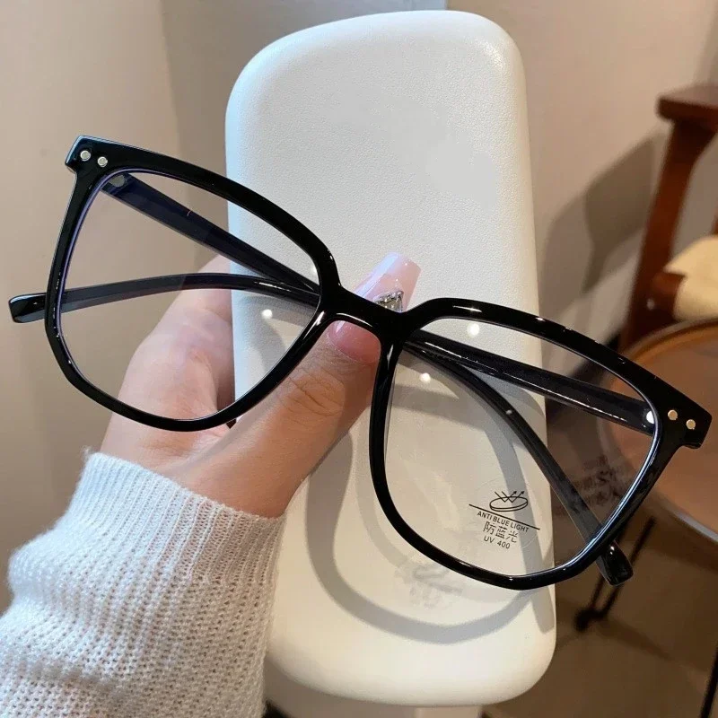 Retro Men Women Presbyopia Glasses Fashion Square Large Frame Blue Light Blocking Reading Glasses Unisex Far Sight Eyewear