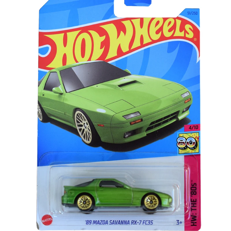 2023-51 Hot Wheels Cars 89 MAZDA SAVANNA RX-7 FC35 1/64 Metal Die-cast Model Cars Toy Vehicles