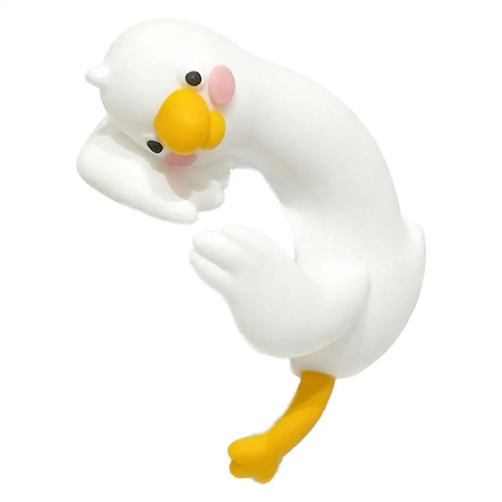 كبير الأبيض أوزة نماذج للحيوانات ديكور المنزل الراتنج الحرفية مصغرة الشكل صغيرة بونساي Microlandscape الجنية حديقة ديكور #2