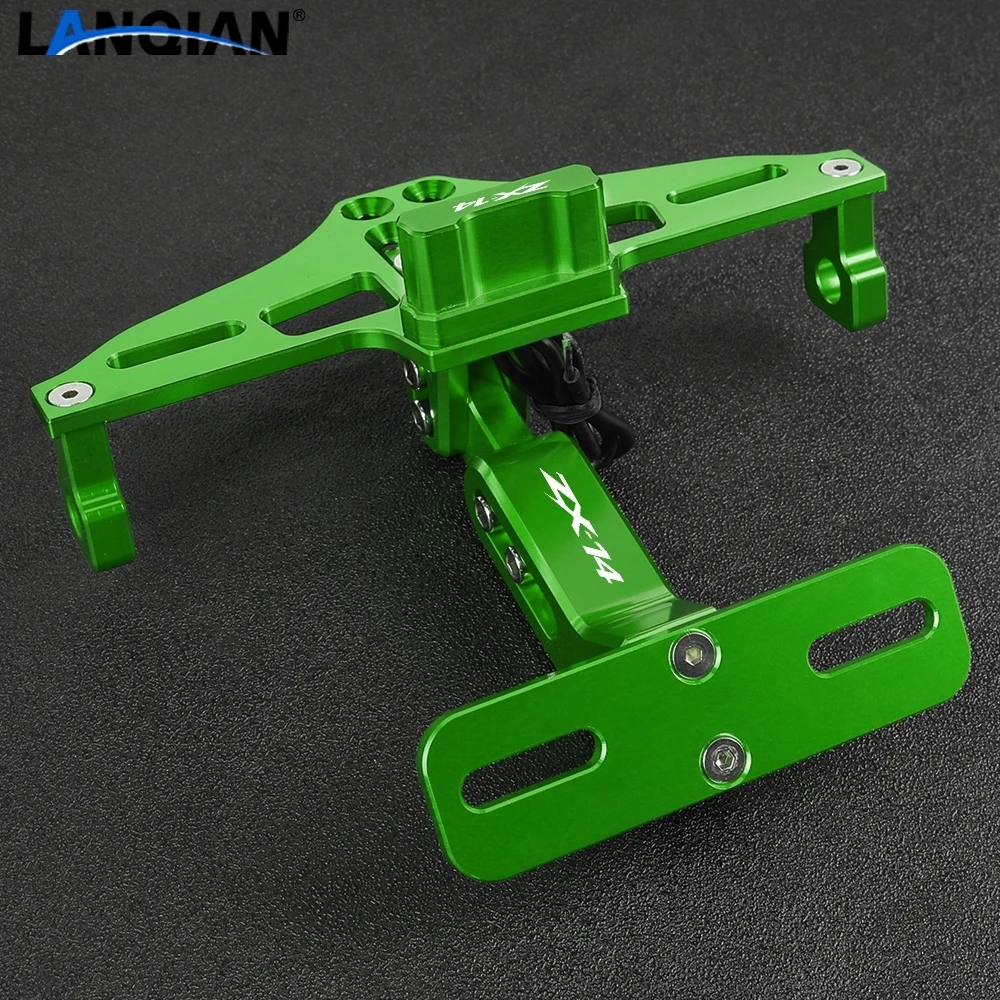 

For Kawasaki ZX-14 ZX-14/ABS ZX14 2006-2011 2010 Fender Eliminator Adjustable License Plate Holder Bracket LED Turn Signal Light
