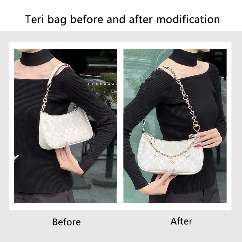 حقيبة تمديد سلسلة ل تيري المرأة حقيبة موضة دائم حقيبة الديكور سلسلة تحت الإبط حزام الكتف تمديد حقيبة الملحقات
