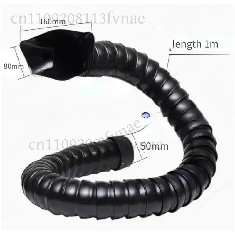 1M Flexible Smoke Exhaust Ventilator Pipe positioning bamboo tube suction air collector hood Industrial extraction system